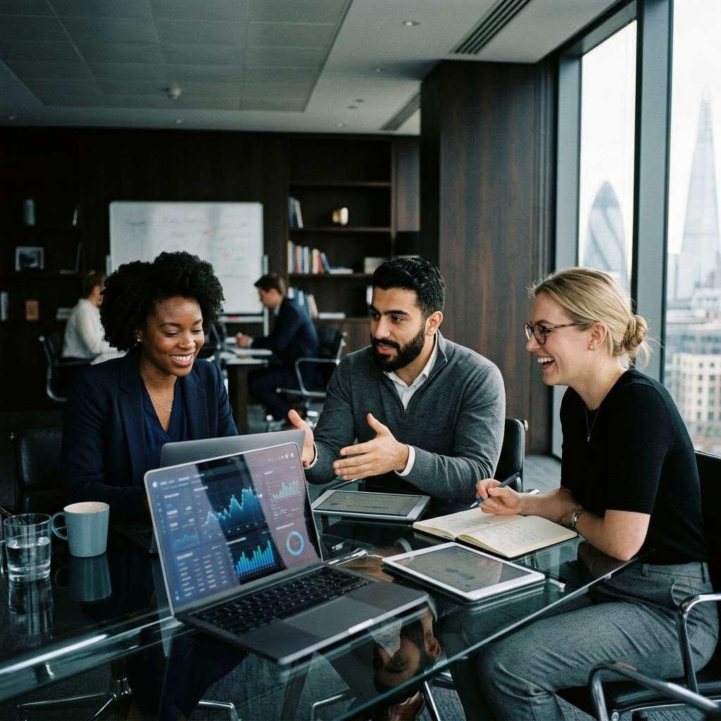 Harken Zotive analytical team reviewing cryptocurrency market data